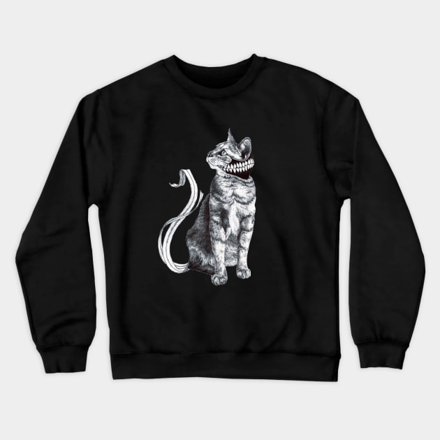 Toothed cat Crewneck Sweatshirt by Sara Baun